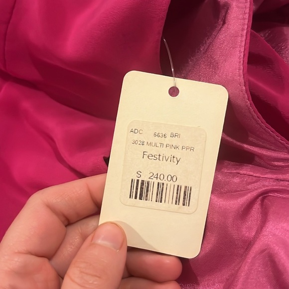 Britt Ryan Silk Tiered Strapless Colorblock Dress Size 8 NWT - Picture 5 of 5